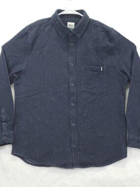 Zara dnwr Shirt Mens Medium Blue Long Sleeve Relaxed Fit Classic Button-Down